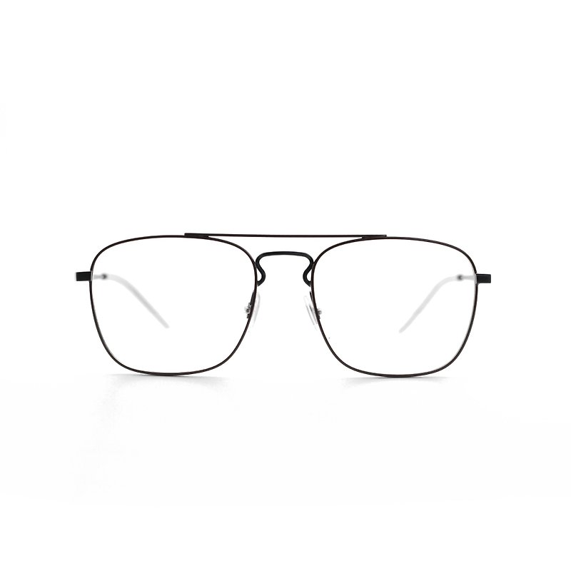 Unisex雅痞倒梯形飛行框-深棕色 - 眼鏡/眼鏡框 - 其他金屬 咖啡色