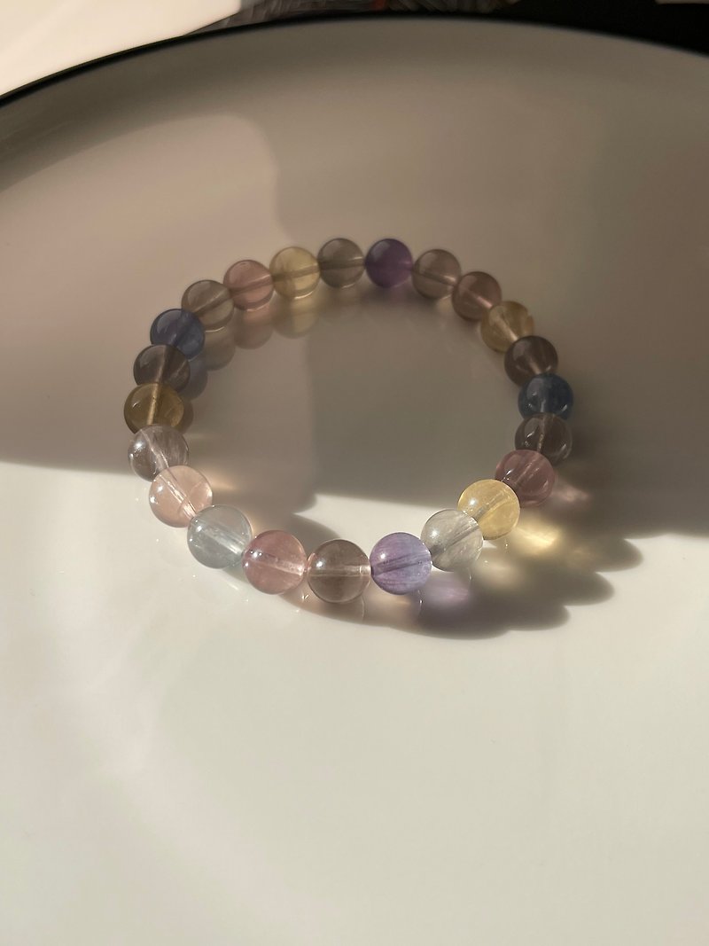 Morandi color Stone. crystal bracelet.