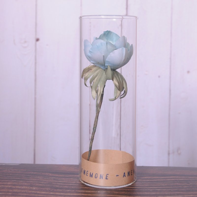 Exclusive-[Dyed Cloth Flower] Pink and Blue Autumn Peony, Flower in a Vase | Decoration | Decoration - Items for Display - Cotton & Hemp Blue