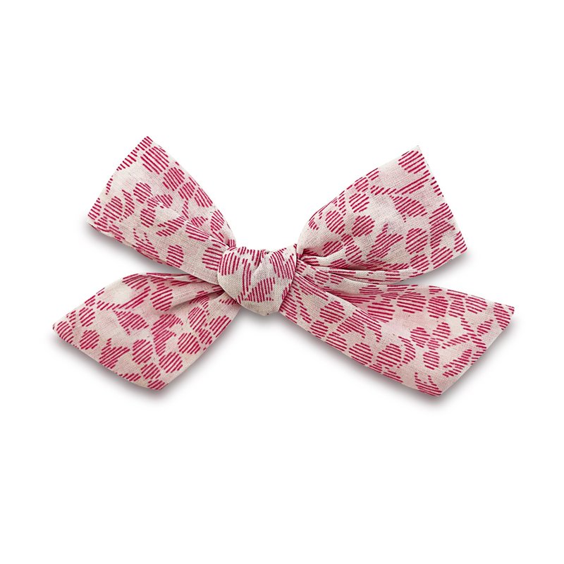 Australian Josie Joan's handmade bow children's hairpin - Scottie - Hair Accessories - Cotton & Hemp White