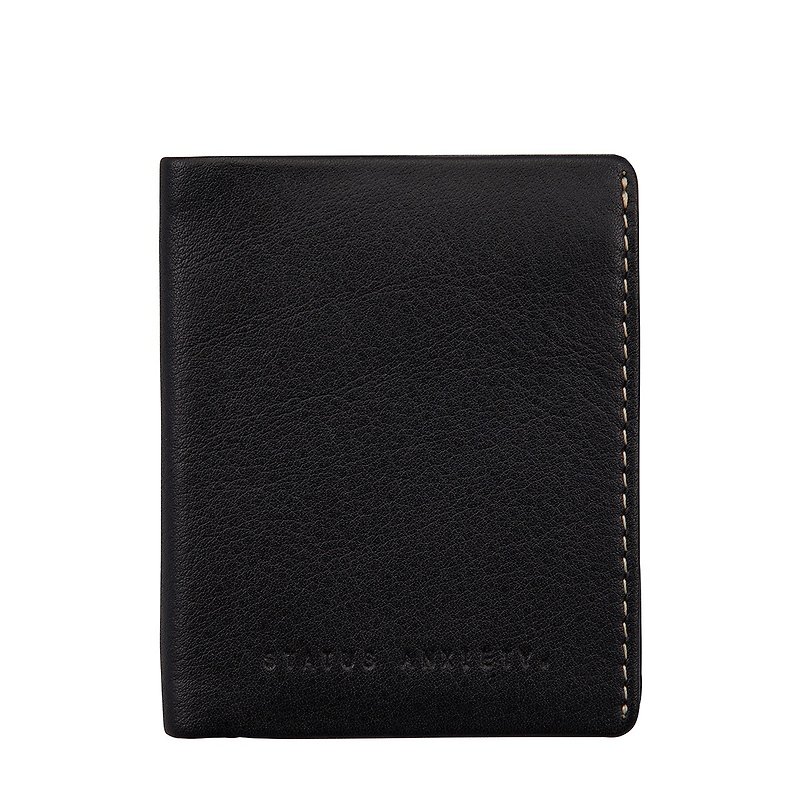 EDWIN card holder_Black / black - กระเป๋าสตางค์ - หนังแท้ สีดำ