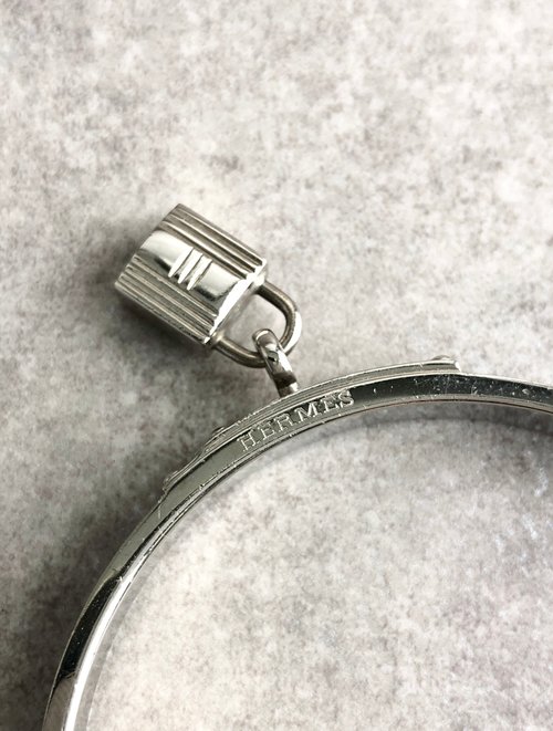 日本直送 名牌中古包 】HERMES エルメス バングル シルバー