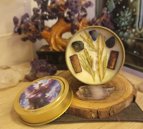 天使との絆を強くする三大天使と繋がるキャンドルセット 大天使マジックキャンドル】大天使チャミュエルの正義と慈悲