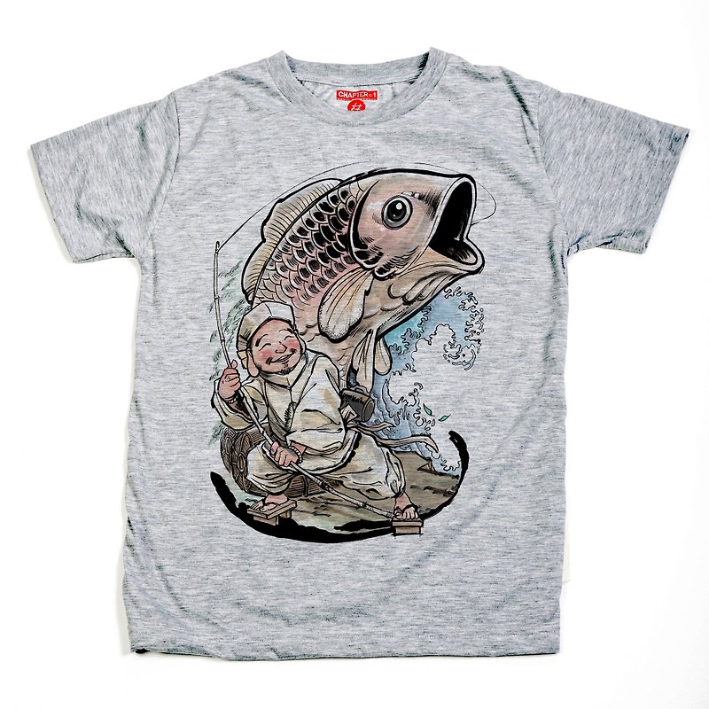 Ebisu The god of fortune and lucky Chapter One T-shirt - T 恤 - 棉．麻 白色