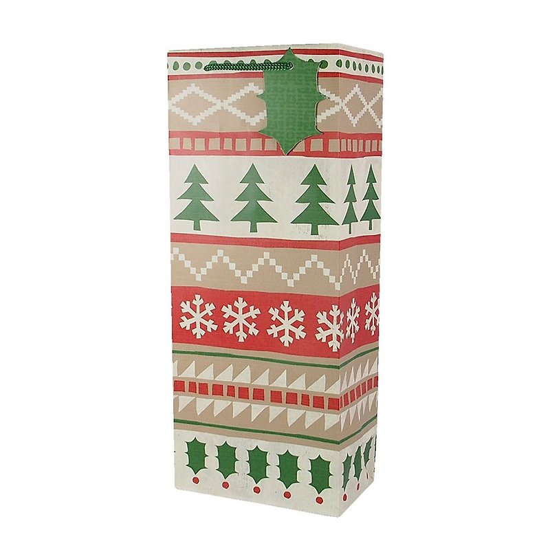 クリスマススタイルトーテムクリスマスギフトバッグ[Hallmark-Gift Bag / Paper Bag Christmas Series] - ラッピング - 紙 カーキ