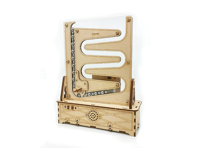 DIY steel ball track vertical plate circulation model - music version - Wood, Bamboo & Paper - Wood 