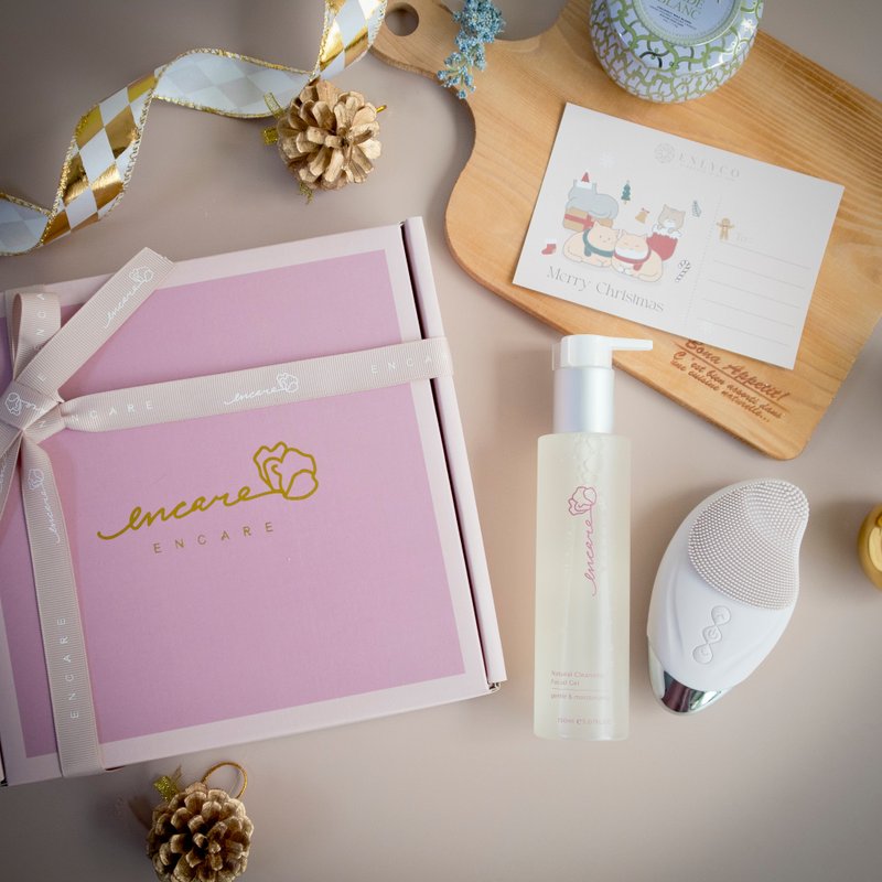 Yinlike [Yinkeer Christmas Gift Box] Clear and Softening Cleansing Lotion + Time Beauty Cleansing Instrument - Facial Cleansers & Makeup Removers - Other Materials Pink