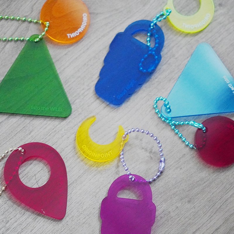 YAMA Acrylic Pendant Mountain Acrylic Pendant Keychain - ที่ห้อยกุญแจ - พลาสติก 