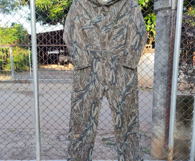 Vintage 80s Mossy Oak Full Foliage Camo Hunting Cotton