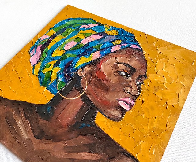 Original hand-painted African oil painting