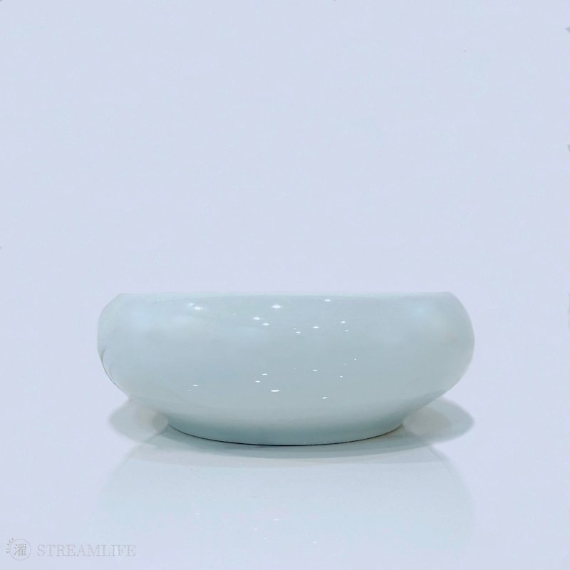 White Jade Narcissus Porcelain Washer - Items for Display - Porcelain White
