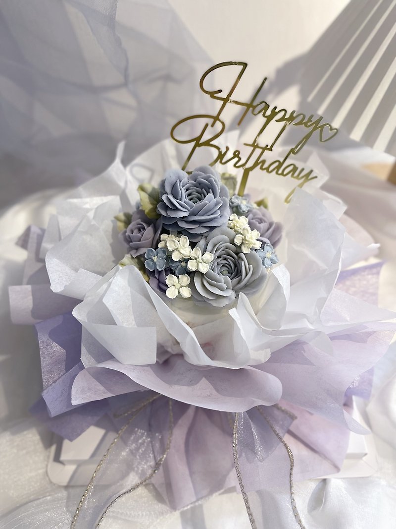[Customized] Bouquet Decorated Cake - Self-pickup only/Lalamove freight collect - Cake & Desserts - Fresh Ingredients 