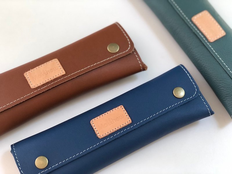 Leather handmade pencil case - Pencil Cases - Genuine Leather 