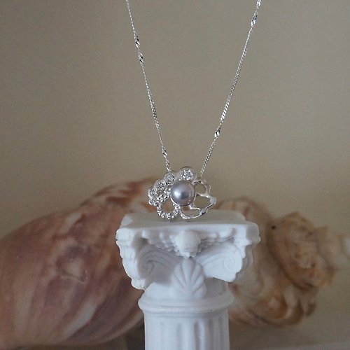 One Dimple 單窩 : 純銀 k金珠寶設計與訂製 淚滴 淡水珍珠項鍊 925銀