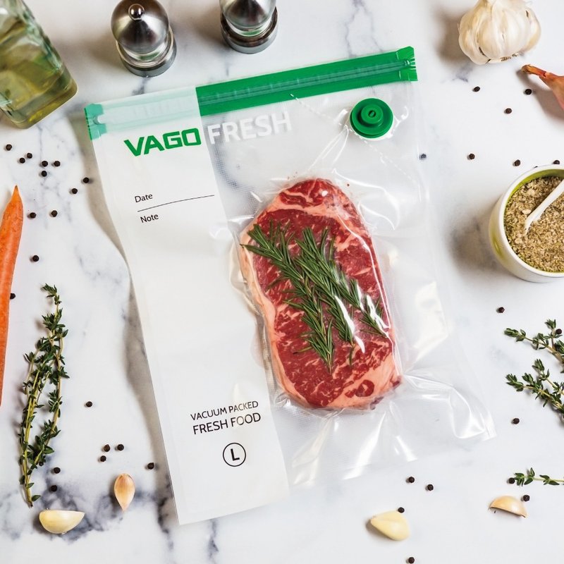 VAGO FRESH 食物保鮮烹飪真空食物保鮮袋 大L(10入) - 廚具 - 塑膠 白色