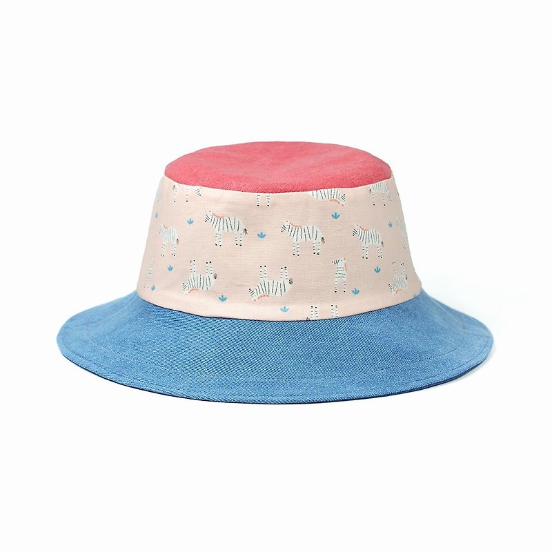 Handmade double-sided bucket hat - Hats & Caps - Cotton & Hemp Pink
