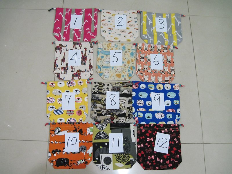<Summer special A> Japanese printing cotton practical small bag three 100 yuan <6/1 --- 8/31> - วัสดุห่อของขวัญ - ผ้าฝ้าย/ผ้าลินิน หลากหลายสี