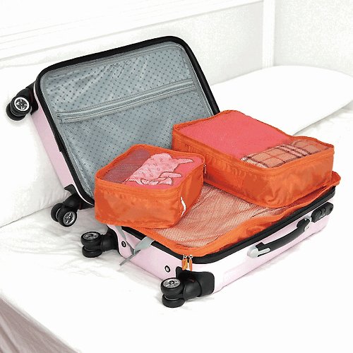旅行玩家 Graceful Travel 行李箱衣物收納袋 積木堆疊收納網袋 加厚高丹數 3件組