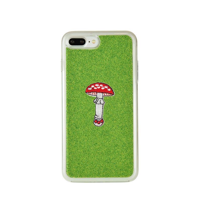 [iPhone7 Plus Case] Shibaful -Mill Ends Park Kyototo Kinoko Red- for iPhone 7 Plus - Phone Cases - Other Materials Green
