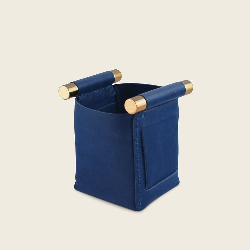 CROSS 皮革置物筒 筆筒  - 收納箱/收納用品 - 真皮 藍色