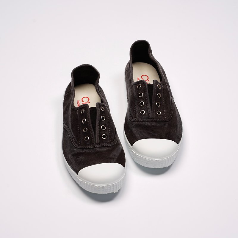 西班牙國民帆布鞋 CIENTA  70777 01 黑色 洗舊布料 大人 - 女休閒鞋/帆布鞋 - 棉．麻 黑色