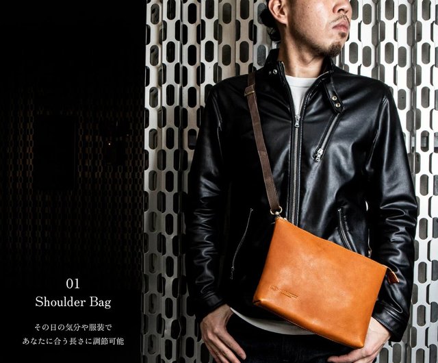 受注製作 栃木レザー 4way ミニバッグ メンズ Body Bag Shoulder