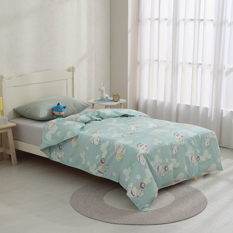 蠟筆小新聯名款 / 單人/十月被/ 小新綠 - 棉被/毛毯 - 羽絨 