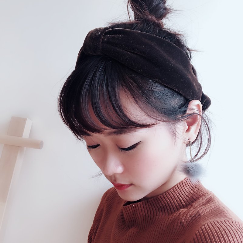 Winter love song Elastic hairband - Headbands - Polyester Brown