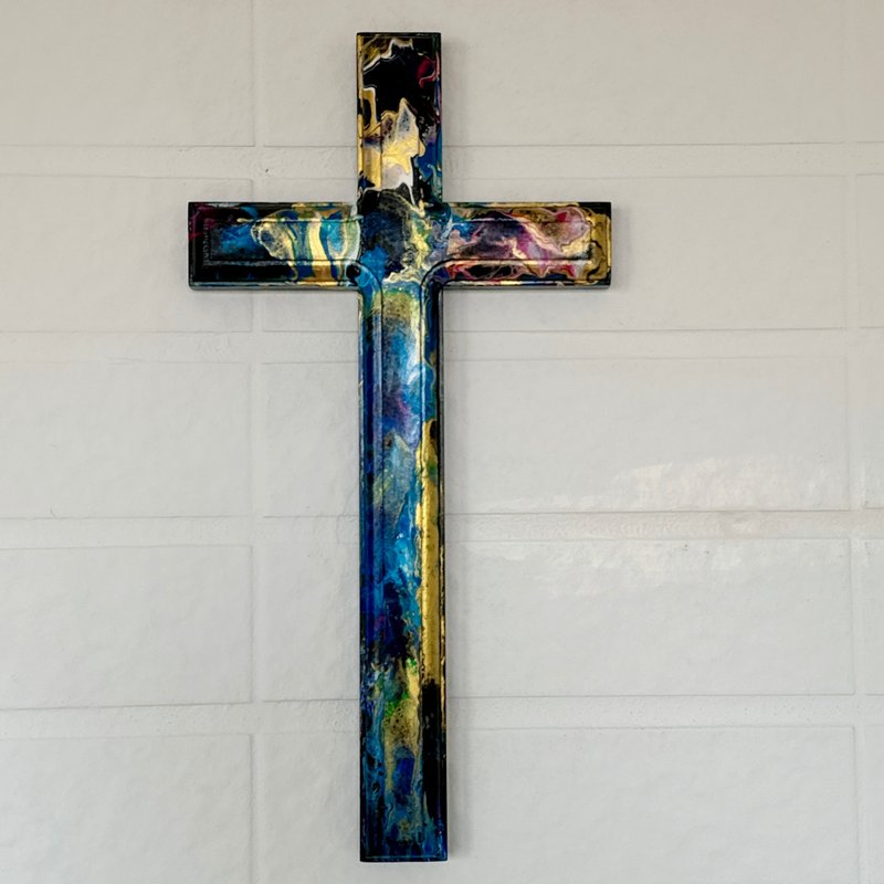 Amour爱木木-Fire wall hanging cross - Wall Décor - Wood 