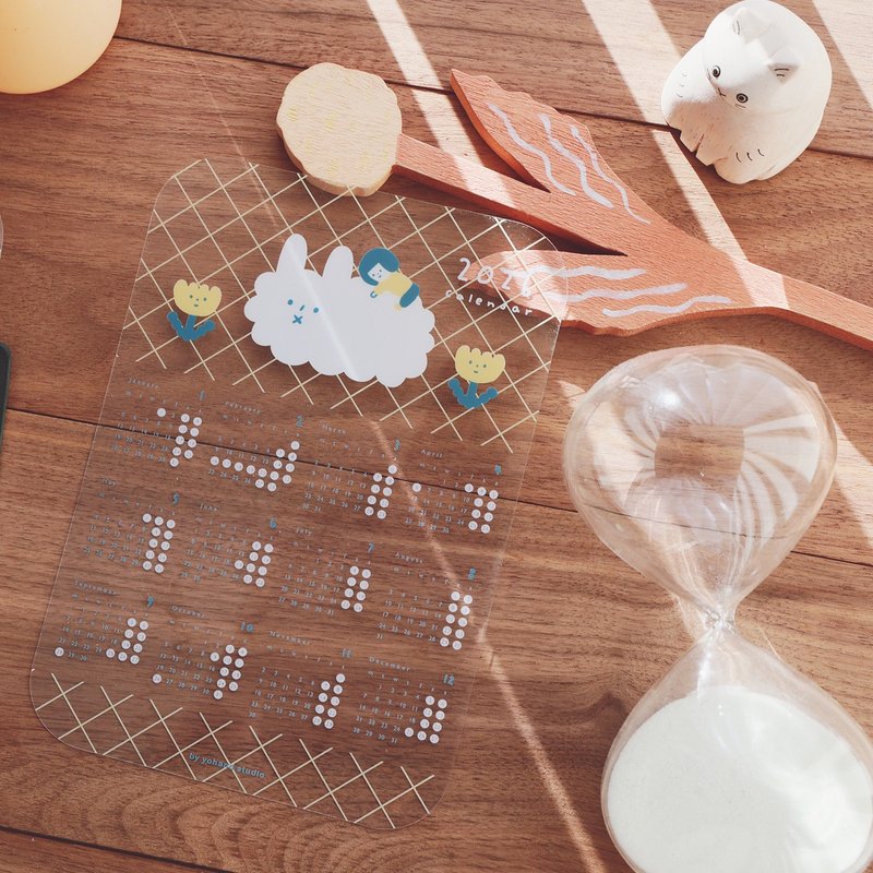 2026年 年曆墊板 - 日曆/月曆/年曆 - 塑膠 透明