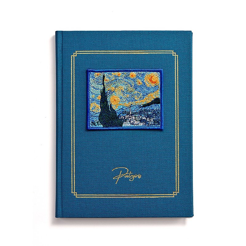 [Limited] Fine embroidery / Royal Dutch cloth notebook Van Gogh [Starry Night]