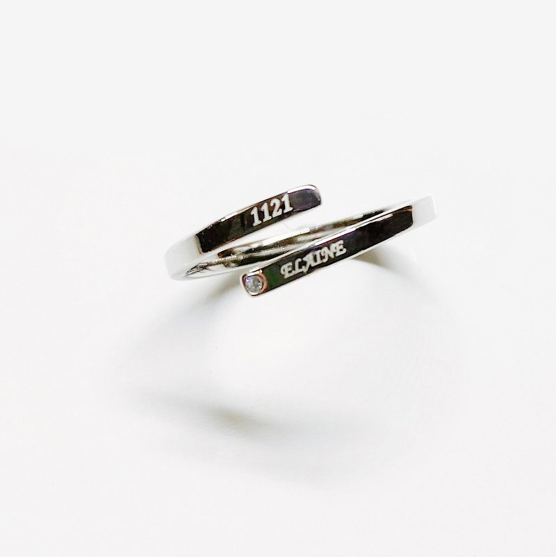 Dearbell 925 Sterling Silver Crystal Ring - 2BB0021 - แหวนทั่วไป - เงินแท้ 