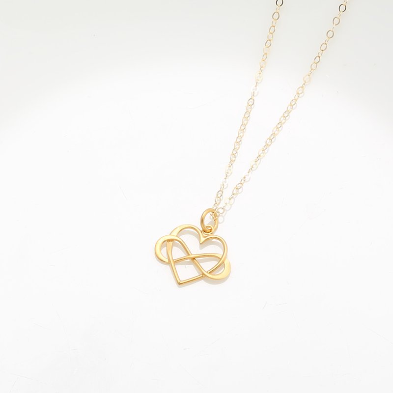 Endless love s925 sterling silver 24k gold plated necklace Valentine's Day gift - สร้อยคอ - เงินแท้ สีทอง