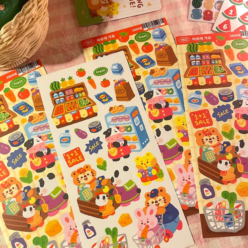 market sticker - Stickers - Paper 