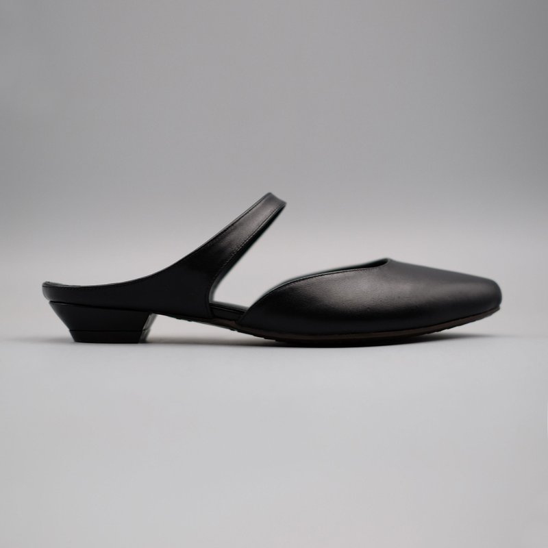 Bridge. (黑色) Black Mules | WL - 其他女皮鞋 - 真皮 黑色