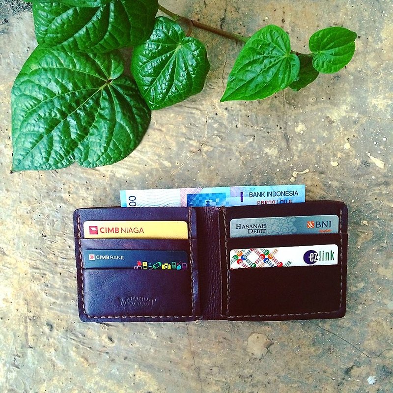 Man Bifold color Dark Brown - Wallets - Genuine Leather 