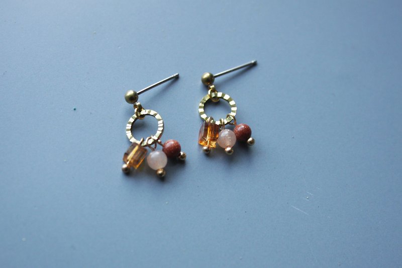 │Points │ Earrings - Tangerine - Earrings & Clip-ons - Other Metals Orange