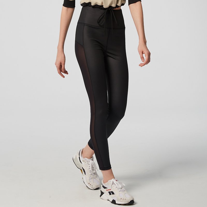 Silhouette Pleather Leggings (Black) - Women's Pants - Polyester Black