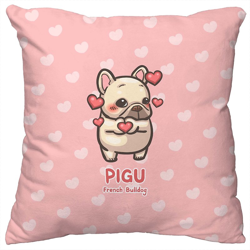 One God Fighting Pigu Series Pillow【Pigu Shame Face】 - Pillows & Cushions - Cotton & Hemp Multicolor