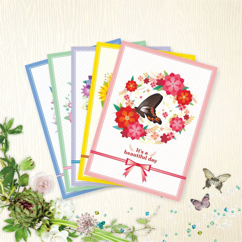 【Taiwan Animals】 Postcard - Good Times A - 1 each of 5 styles - การ์ด/โปสการ์ด - กระดาษ 