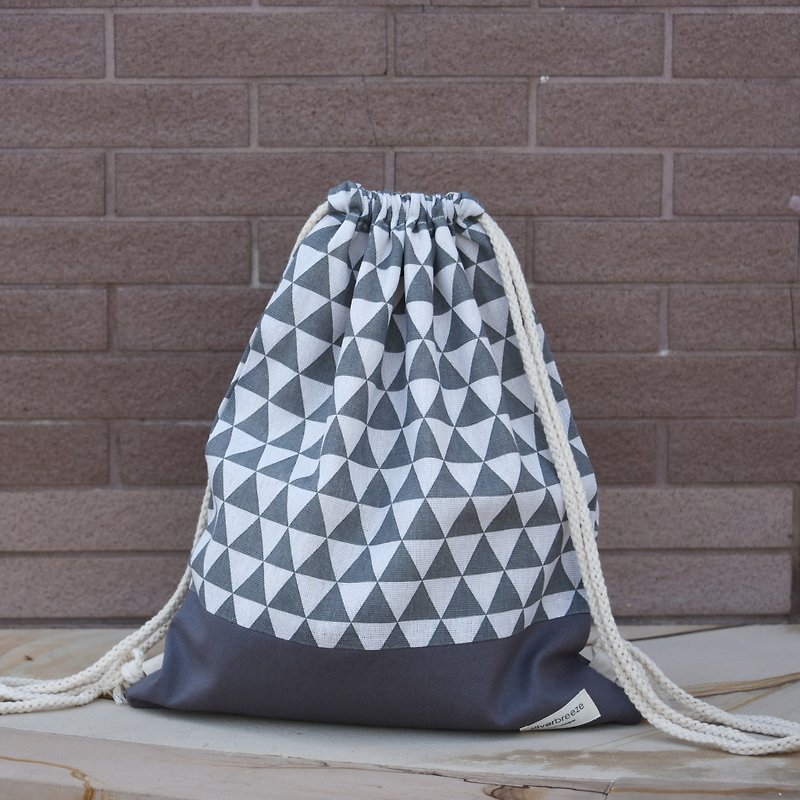 Drawstring Backpack/Drawstring Bag/Drawstring Pocket~ Triangle Pattern (B169)