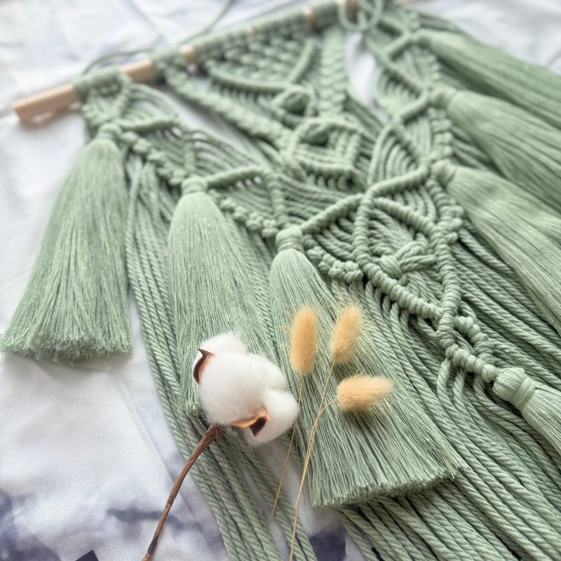 【福袋】Macrame Wall Hanging 青風 手工編織掛飾 掛牆裝飾 家居 - 壁貼/牆壁裝飾 - 棉．麻 