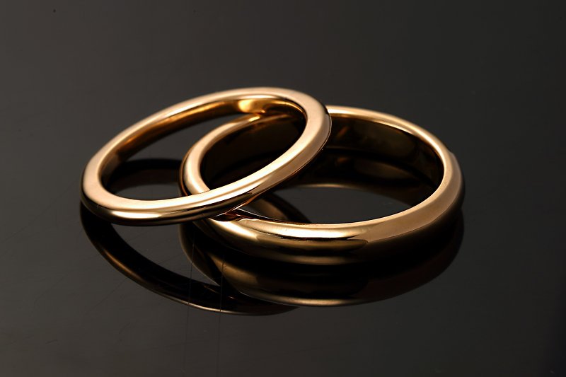 Handmade/round ring - แหวนทั่วไป - ทองแดงทองเหลือง สีทอง
