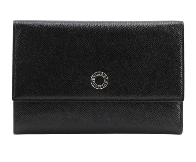 未使用級✨ BVLGARI ブルガリ 折り財布 ブラック 二つ折り財布 ボタン BVLGARI 二つ折り財布 ブラック メンズ 30396 (Bvlgari
