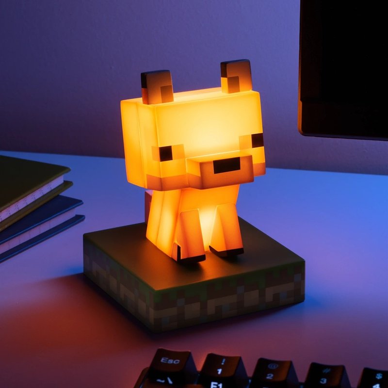 Minecraft 麥塊 坐姿橘色狐狸 造型 ICON 造型 小夜燈 - 燈具/燈飾 - 塑膠 
