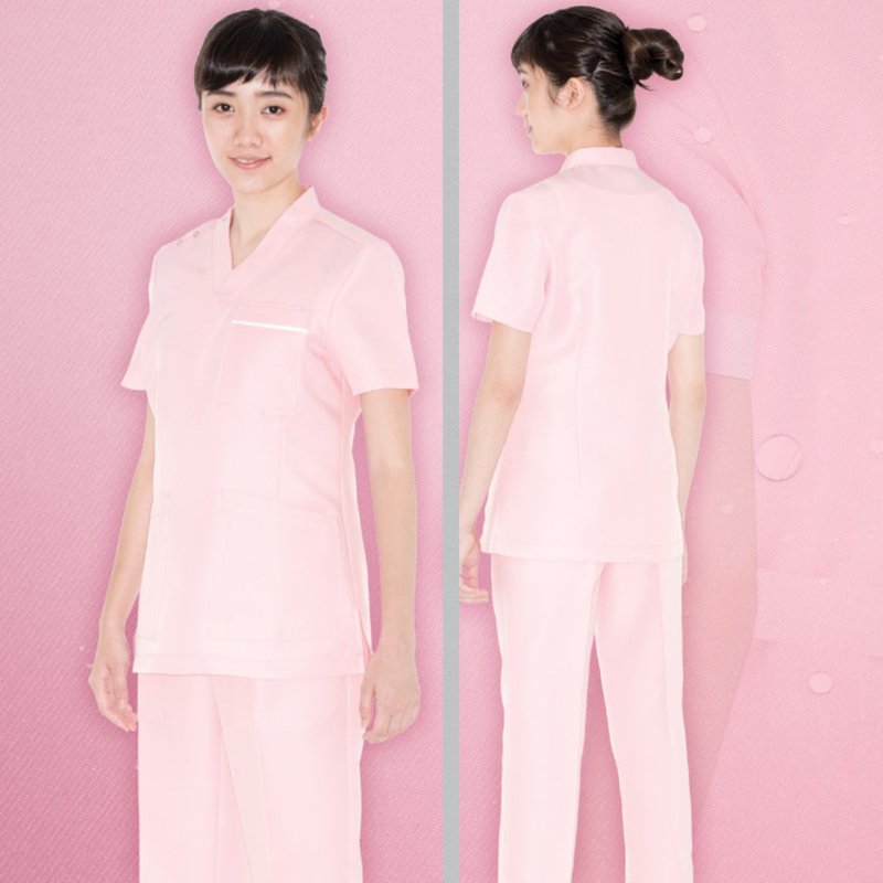 多色納米抗菌手術服牙醫服護士護理員短袖上衣醫美診所制服NW6218 - 女上衣/長袖上衣 - 聚酯纖維 多色