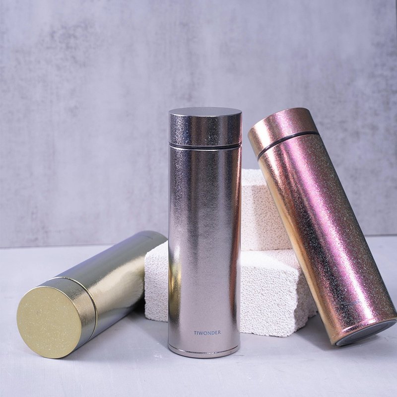 Pure titanium crystal diamond thermos bottle 450mL - Cups - Other Metals Multicolor