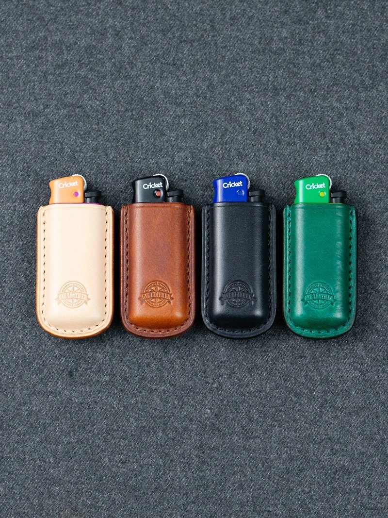 Cricket Short Lighter case cowhide (lighter not included - Storage - Genuine Leather Brown