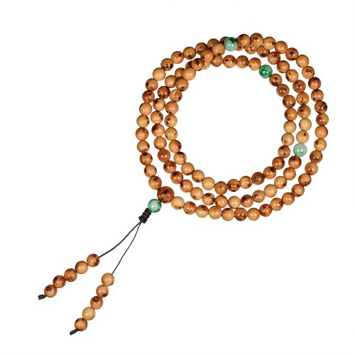 正佳珠寶 Gemsrich Jewelry 【正佳珠寶】崖柏 頂級瘤疤 6mm 飄綠A貨翡翠 108顆轉運珠
