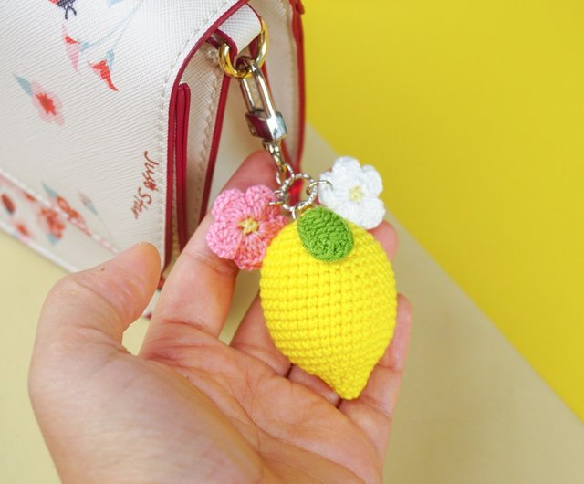 cherry keychain charm zipper key ring key chain bag charm handmade gift -  Shop naradolly Charms - Pinkoi